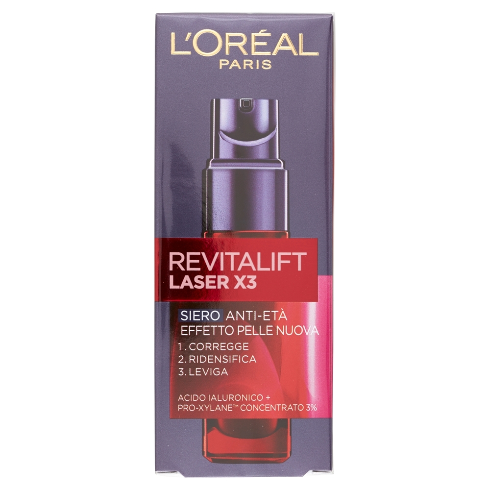 L'Oréal Paris Revitalift Laser X3 Siero Anti-Età Effetto Pelle Nuova 30 ml